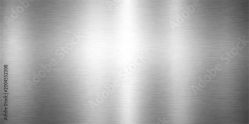 Fotografie Industrial brushed metal texture featuring a polished silver stainless steel pla