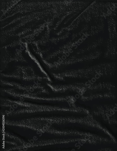Black Velvet Fabric Texture Background – Soft Luxury Textile Wrinkle Surface