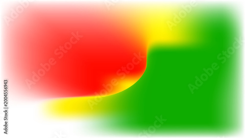 Canvastavla Abstract Red Yellow and Green Tricolor Gradient Background with Smooth Liquid Wa
