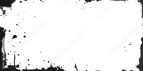 Bild auf Leinwand Abstract black ink splat design featuring a dirty grunge texture and vector pain