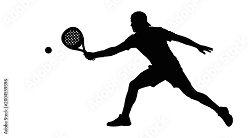 Fotografi Powerful athletic silhouette captured mid-action, delivering a forceful shot in