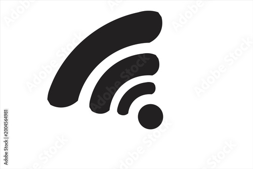 Tablou pe pânză Black wifi icon
