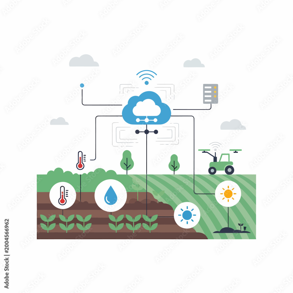 Fototapeta premium Smart Farming Technology Innovative Solutions for Sustainable Agriculture