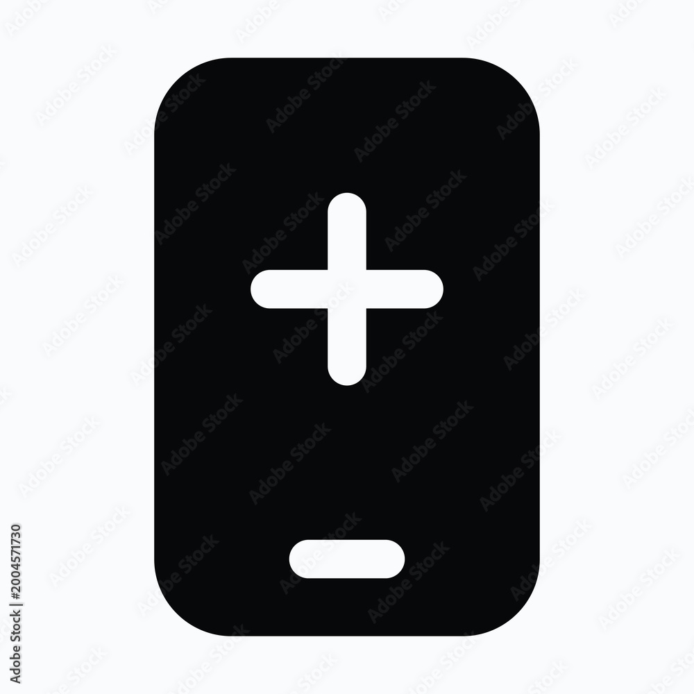 Obraz premium Health Care App Vector Icon, Medical Related Icon, Isolated Solid Style Vector Icon.