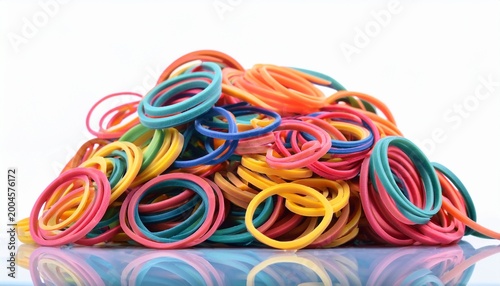 pile of colorful rubber bands