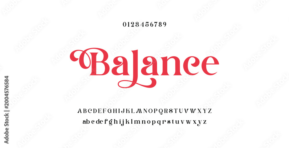 Obraz premium Modern Serif Lettering Typography System