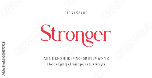 Tablou pe pânză Contemporary Serif Alphabet Vector Collection