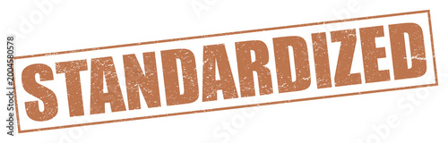 Foto Standardized rubber stamp on white background in orange color with rectangular s