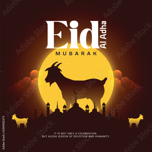 Edi Ul Adha Mubarak Eid Mubarak Social Media Banner