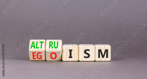 Fotografia Altruism or egoism symbol