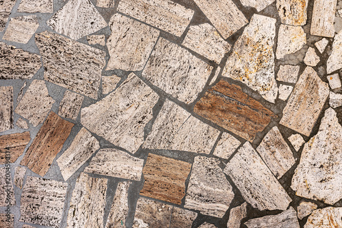 Foto Palladiana or opus incertum flooring made from irregular fragments of natural st
