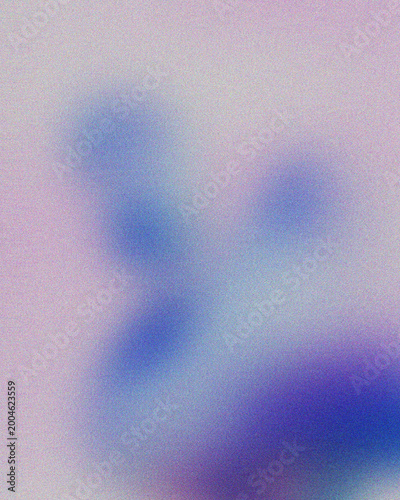 Abstract soft focus blue and purple shapes with grainy texture for digital background