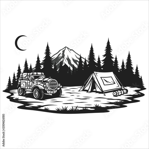 Outdoor Adventure Camping Scene