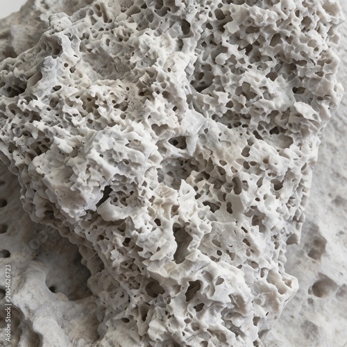 Closeup of porous rock surface
