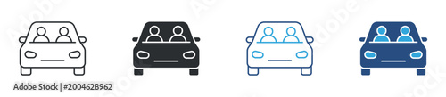 Photos Carpooling icon set