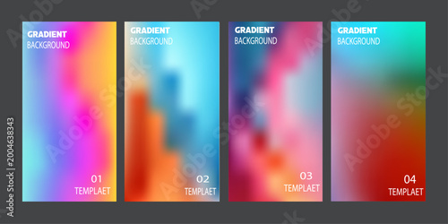 Obraz na plátně Bright Multicolor Gradient Background  Vibrant Abstract Smooth Color Blend for M