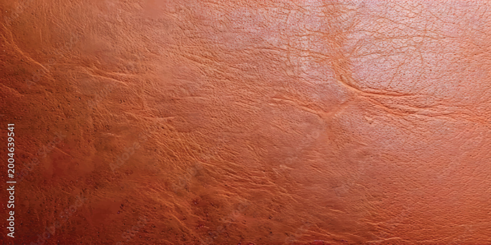 Fototapeta premium Brown Leather Texture Background. Close up natural genuine leather surface with soft vintage pattern