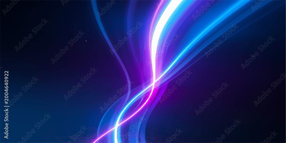 Obraz premium Abstract blue wave motion background with glowing neon lines and dynamic energy design