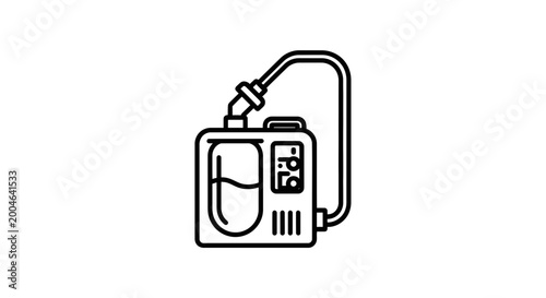 Medical Suction Machine Icon: Portable Device for Fluid Drainage
