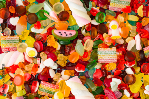 Fotografie Creative background of gummy candies