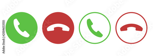 Photos End Call Icon Red, Phone Hang Up Button, Decline Call UI Vector