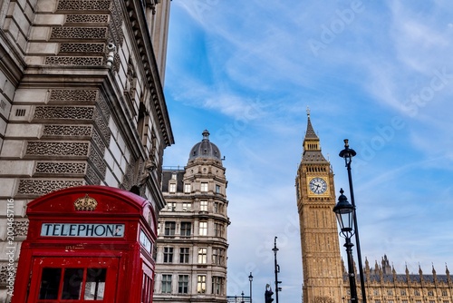 The area along Whitehall and the Westminster Bridge near Trafalgar Square where Westminster Abbey and Big Ben and Parliament can be seen 