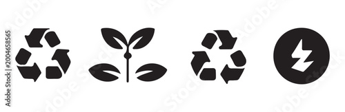 Free Download Recycling and organic growth symbols for eco friendly brand. - GFXLoad