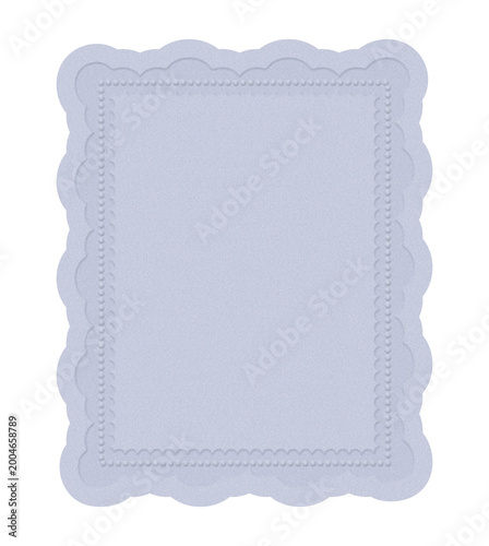 Vintage Embossed Frame With Scalloped Edge Elegant Paper Border