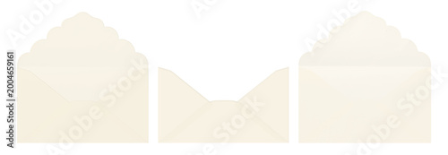 Vintage Translucent Envelope Set Elegant Stationery Mockup 