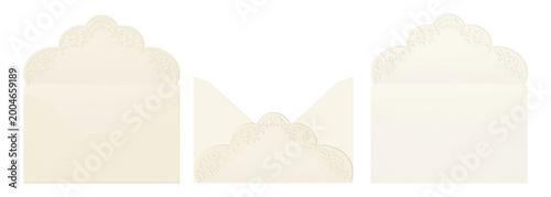 Vintage Translucent Envelope Set Elegant Stationery Mockup 