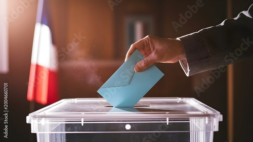élection bulletin dans l'urne
