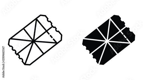 Foto Minimalist divided map or territory illustration with radial lines