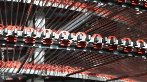 Metal tape bakery belt of automatic conveyor, Tape belt of automatic conveyor. product packaging concept