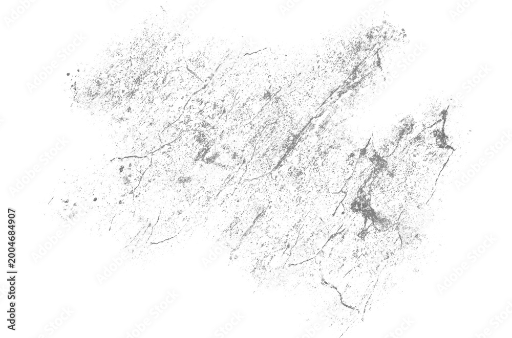 Obraz premium Abstract Grey Grunge Dust and Scratch Texture Overlay with Noise Splatter Isolated