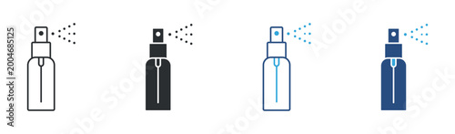 Quadro su tela Spray bottle icon set