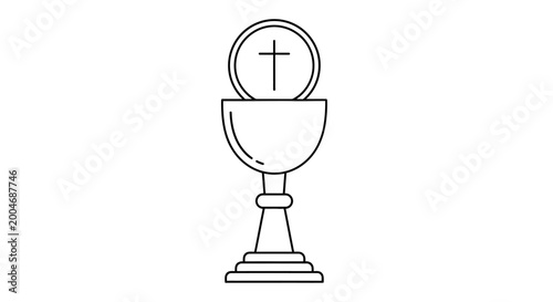 Free Download Chalice, Christian Symbol, Eucharist Bowl, Communion Icon, Religious Vector - GFXLoad