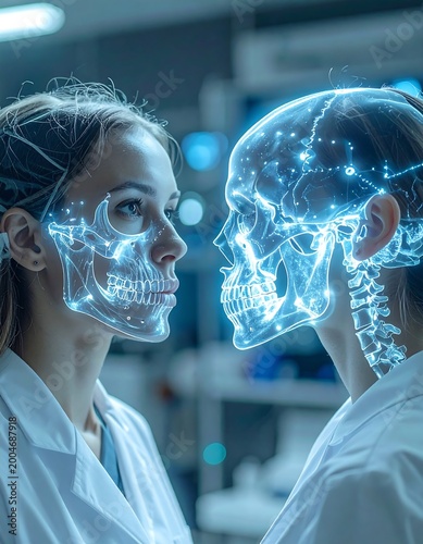 Holographic skulls, scientists study anatomy