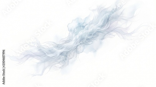 Soft wispy cloud texture with gentle blue and white hues on a plain background