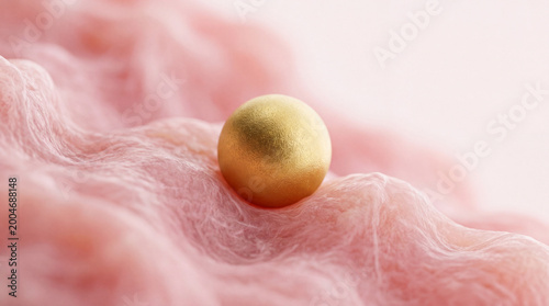 Gold nanoparticle lipid membrane drug delivery concept abstract