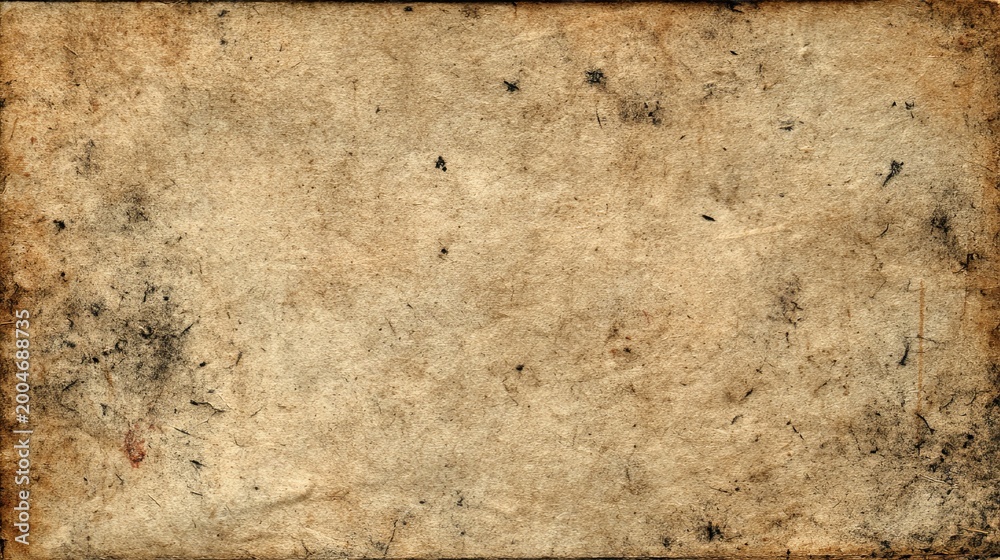 Fototapeta premium Rough, old paper looks used, with smudges and marks.