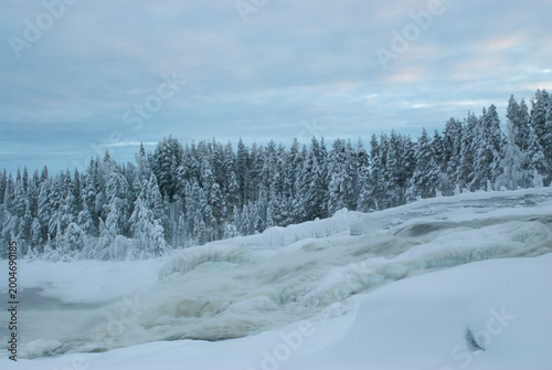 storforsen, waterfall in the north