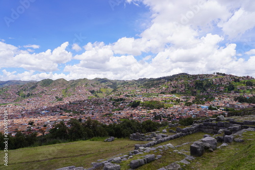 Schilderij op canvas Paisaje Cusco desde las montañas Valle Sagrado