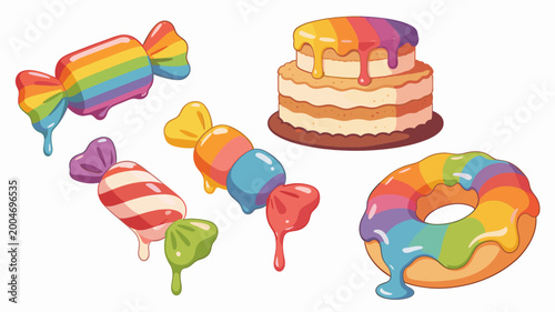 Photography A cheerful and vibrant image of assorted candies