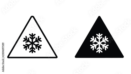 Bilde på lerret Snowflake inside contrasting triangular frames