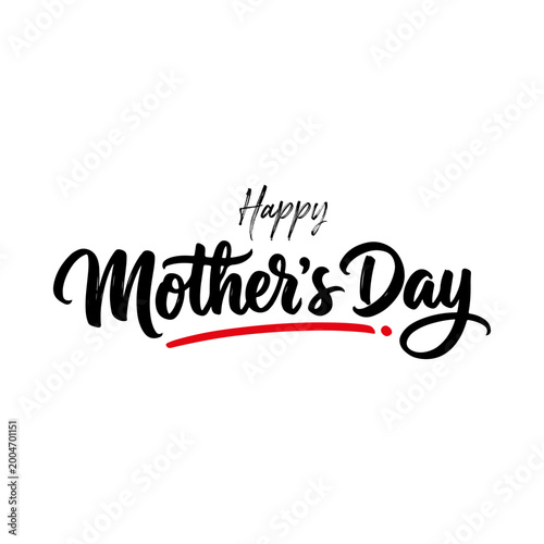 Elegant Happy Mother's Day calligraphy. High-quality vector, JPG, and transparent PNG files included for cards, gifts, and social media designs.