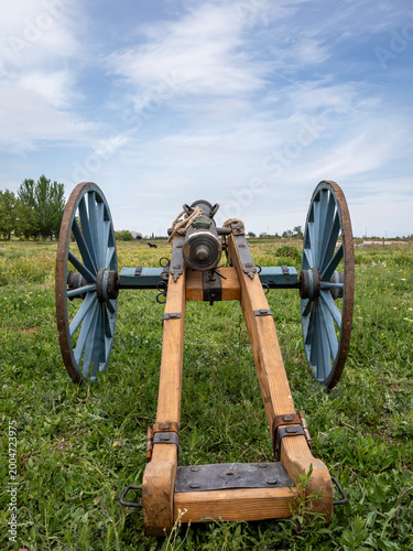 Foto Antique cannon used for the reenactment of the Battle of Almansa (Spain)