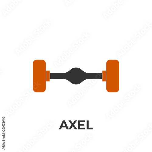 axel Mechanical Car Icon  – Automotive Part Vector Collection