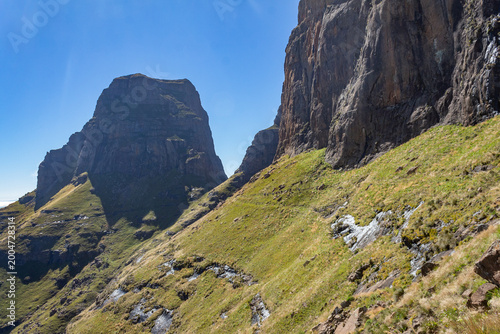 Hiking Trail in the Drakensberg Mountains