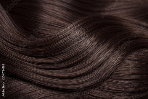 Silky Brown Hair Salon Shine