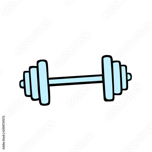 hand with dumbbell